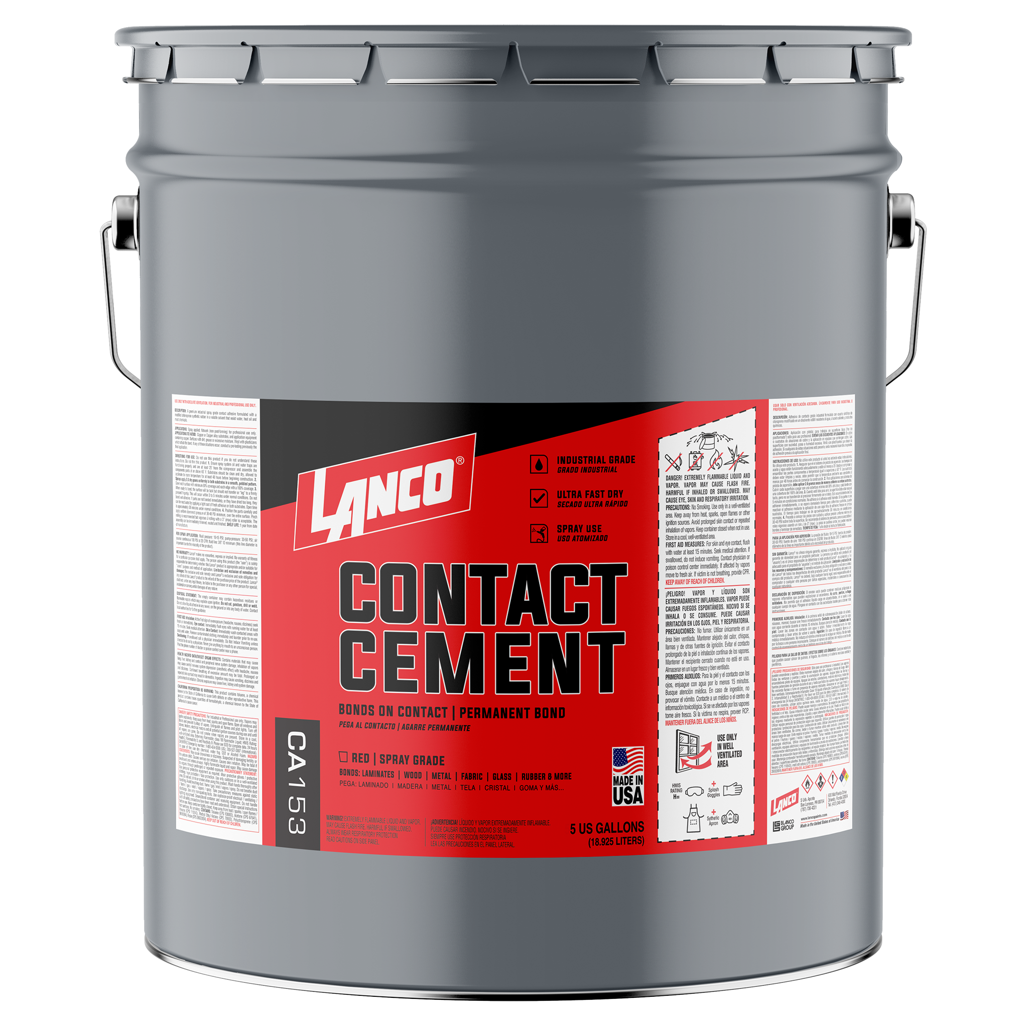 Lanco  Spray Contact  Cement RED.